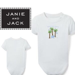 Janie and Jack White Palm Tree Bodysuit